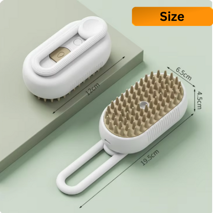 FluffFree - Pet Brush with Spray Function for Flying Hairs & Gentle Coat Care